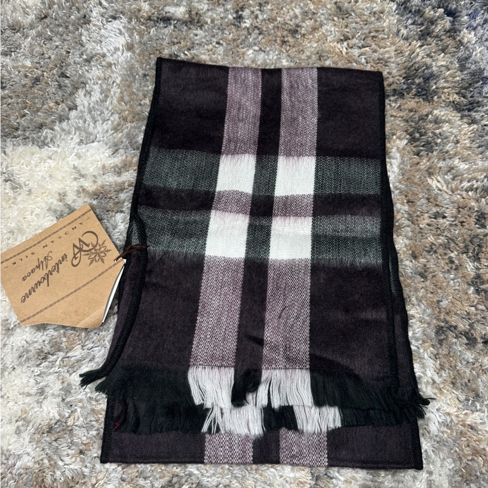 Winterbourne Alpaca Scarf Womens Purple Handmade